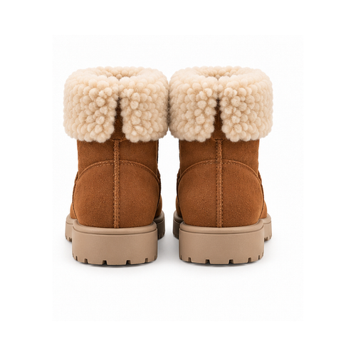 Women's Chestnut Fleece-Cuff Winter Boots