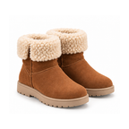 Women's Chestnut Fleece-Cuff Winter Boots